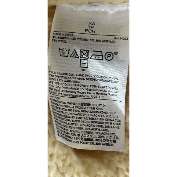 Banana Republic Italian Yarn Chunky Ribbed Knit Crewneck Size XSmall - Picture 9 of 9